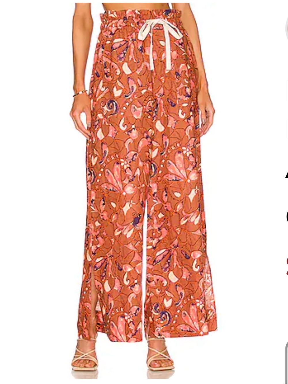 A.L.C. Naia Pant in Bronze Tone Multi Linen